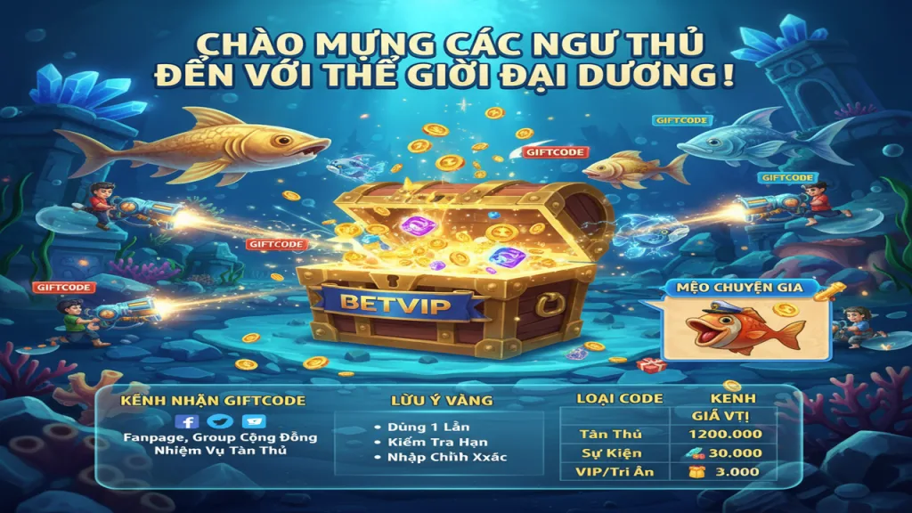 Nhận Giftcode Bắn Cá Betvip